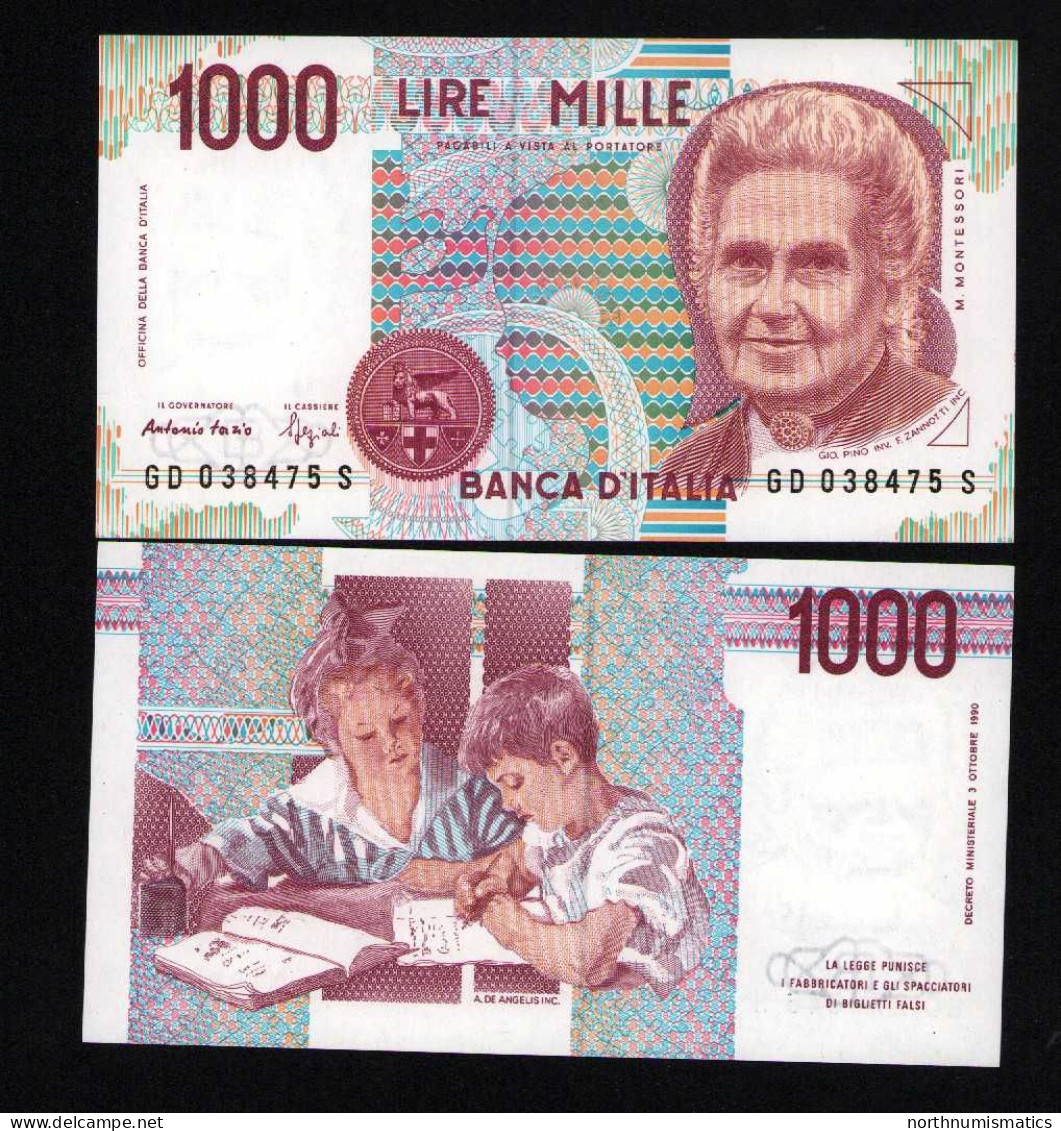 Italy 1000 Lire Unc 3 October1990 Prefix GD----S - Altri & Non Classificati