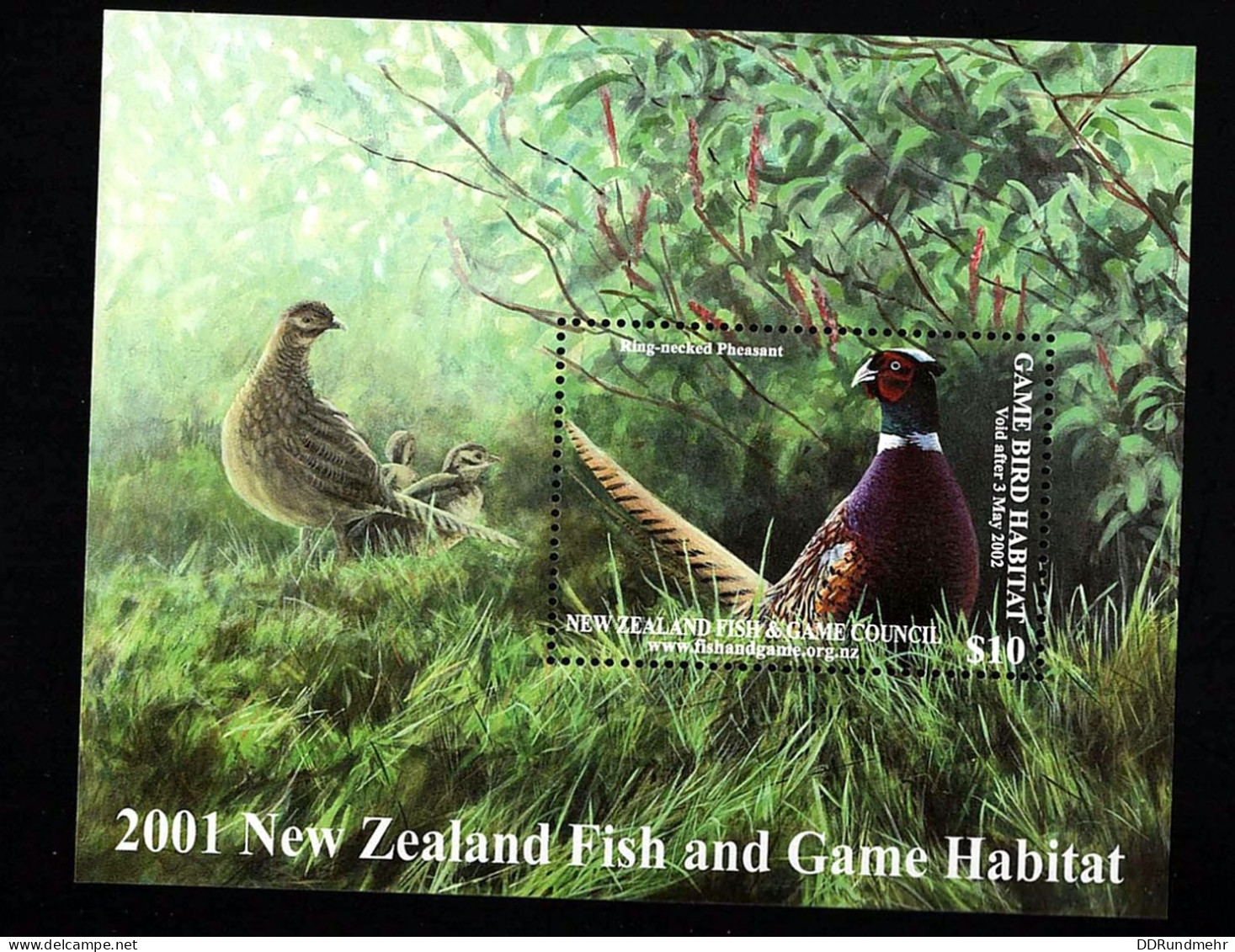 2001 Fish And Game  Habitat Ring-necked Pheasant Xx MNH - Neufs