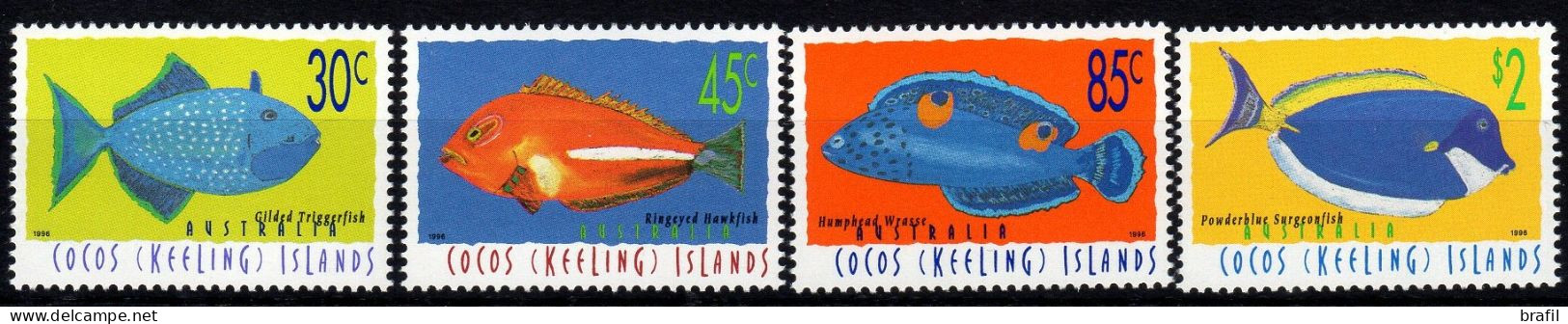 1996 Cocos Isole, Pesci Poisson, Serie Completa Nuova (**) - Cocos (Keeling) Islands