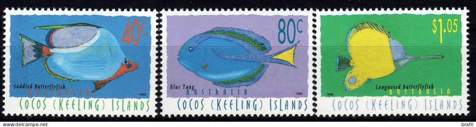 1995 Cocos Isole, Pesci Poisson, Serie Completa Nuova (**) - Cocos (Keeling) Islands