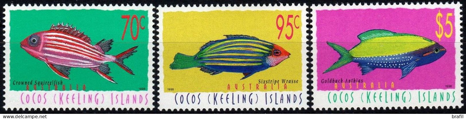 1998 Cocos Isole, Pesci Poisson, Serie Completa Nuova (**) - Cocos (Keeling) Islands