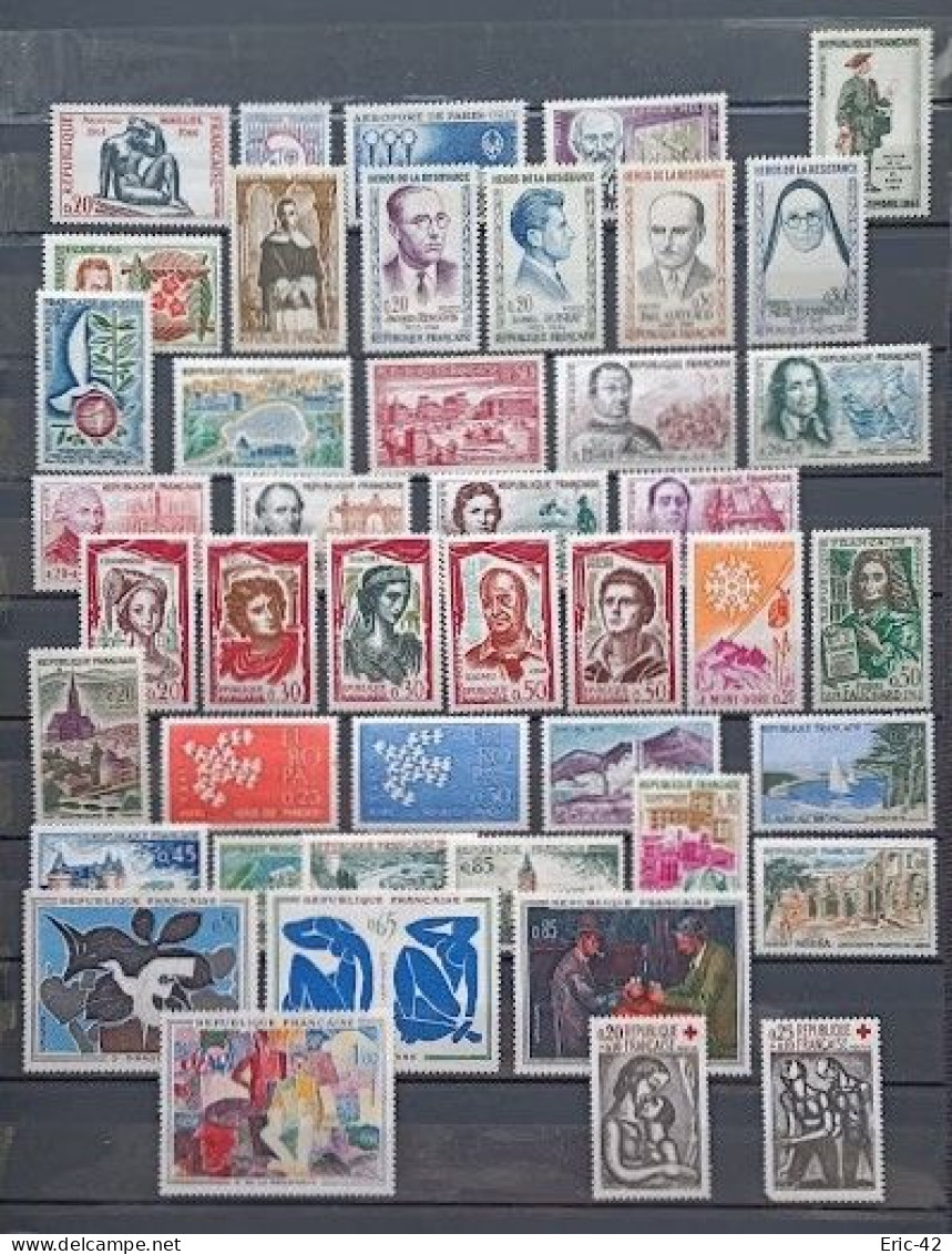 ANNEE 1961 COMPLETE (44 Timbres) NEUF** MNH - 1960-1969