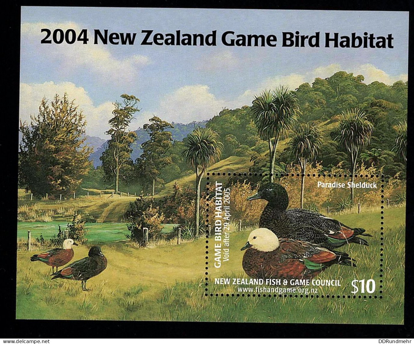 2004 Game Bird Habitat Paradise Shelduck Xx MNH - Unused Stamps
