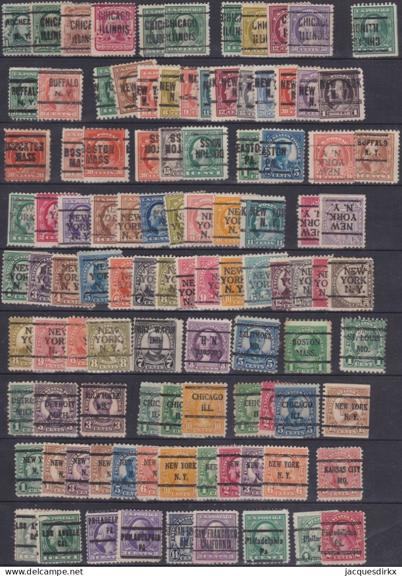 USA    .    Yvert    .    2 Pages With Stamps  (2 Scans)  .    O     .    Cancelled - Usati