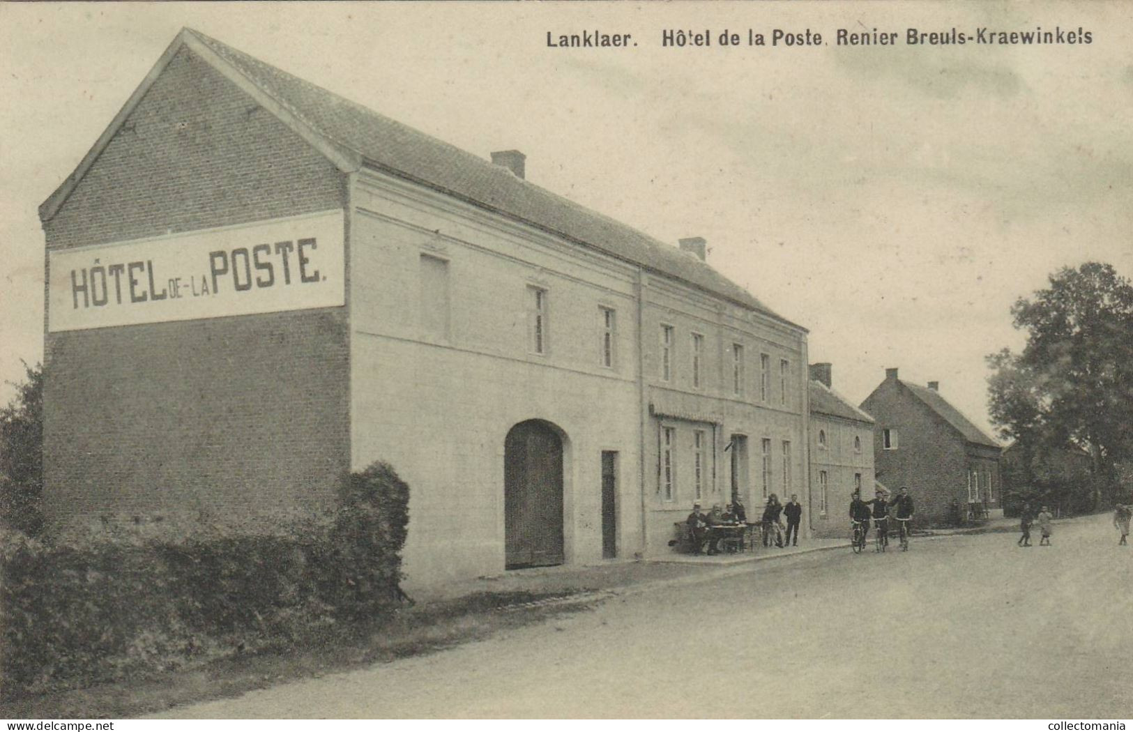 1 Oude Postkaart Lanklaer Lanklaar  Hôtel De La Poste Renier Breuls - Kraewinkels 1909 - Dilsen-Stokkem