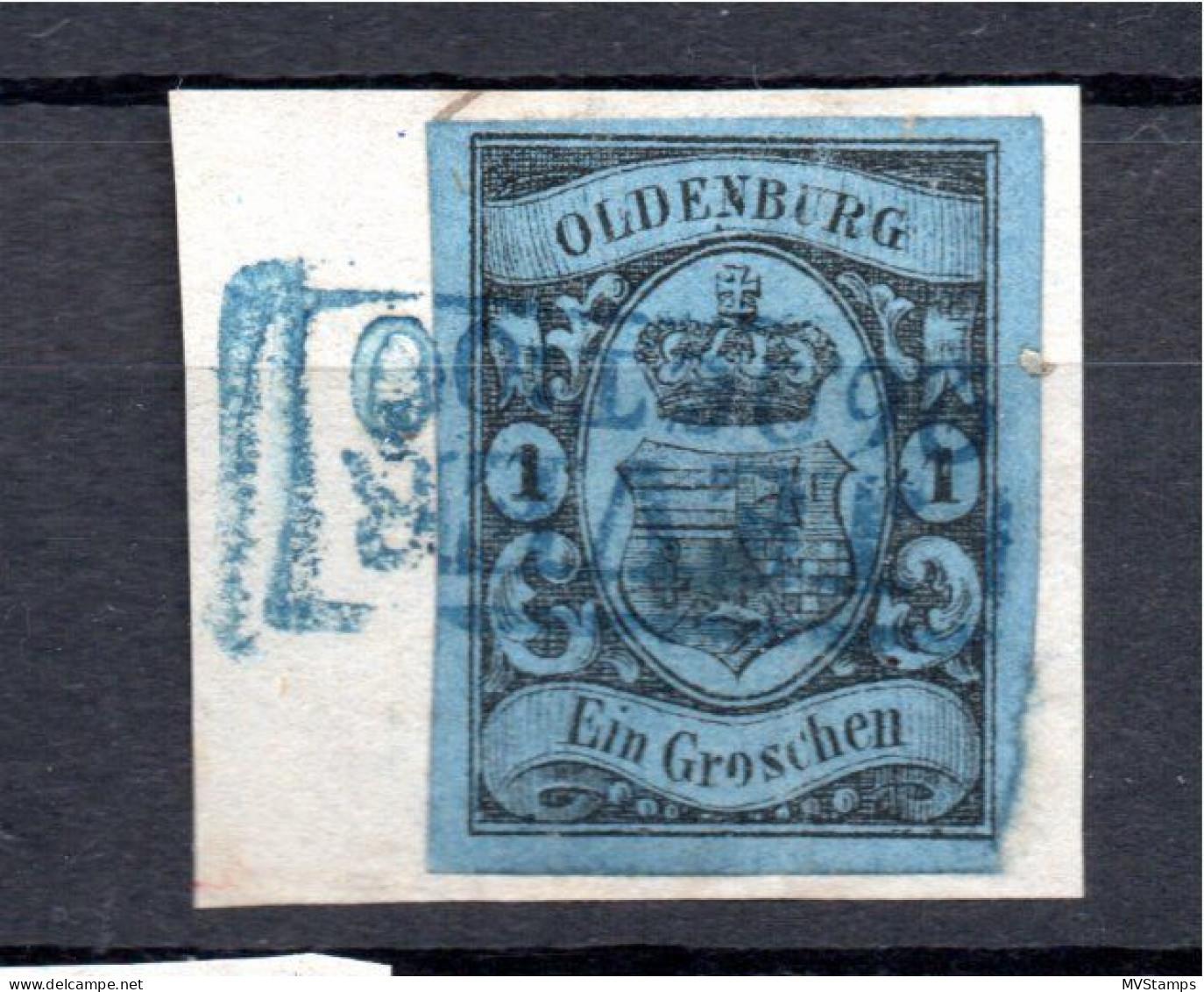 Oldenburg 1859 Freimarke 6 Luxus Gebraucht Jever Auf Briefstuck - Oldenbourg