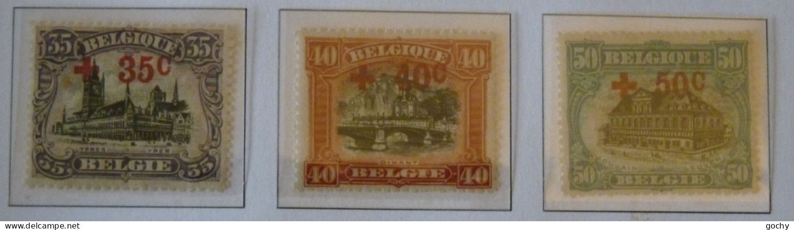 Belgium N° 157 / 159 *   1918  Cat: 48 € - 1918 Croix-Rouge