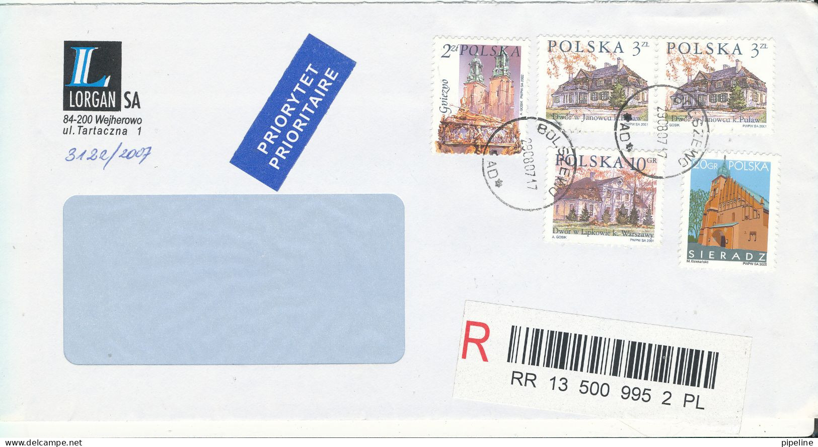 Poland Registered Cover With More Topic Stamps Bolszewo 29-8-2007 - Lettres & Documents