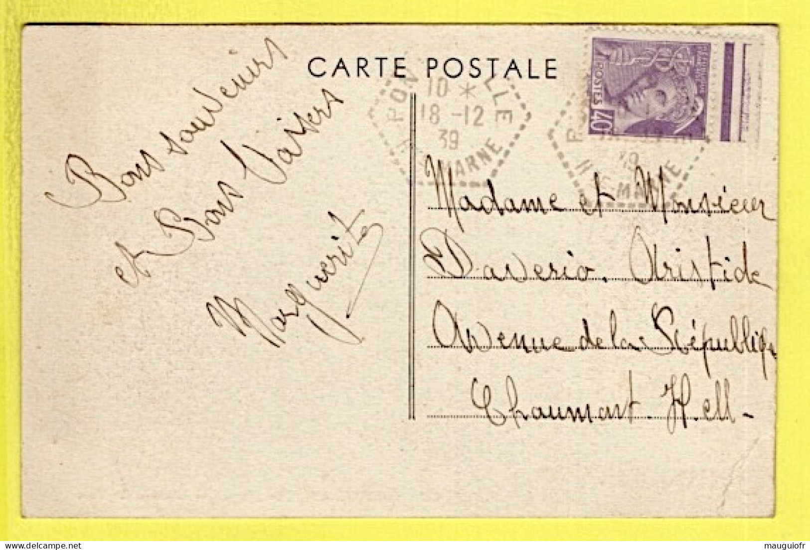 52 HAUTE MARNE / CHATEAUVILLAIN / L'ENTRÉE DU PARC / 1939 - Chateauvillain
