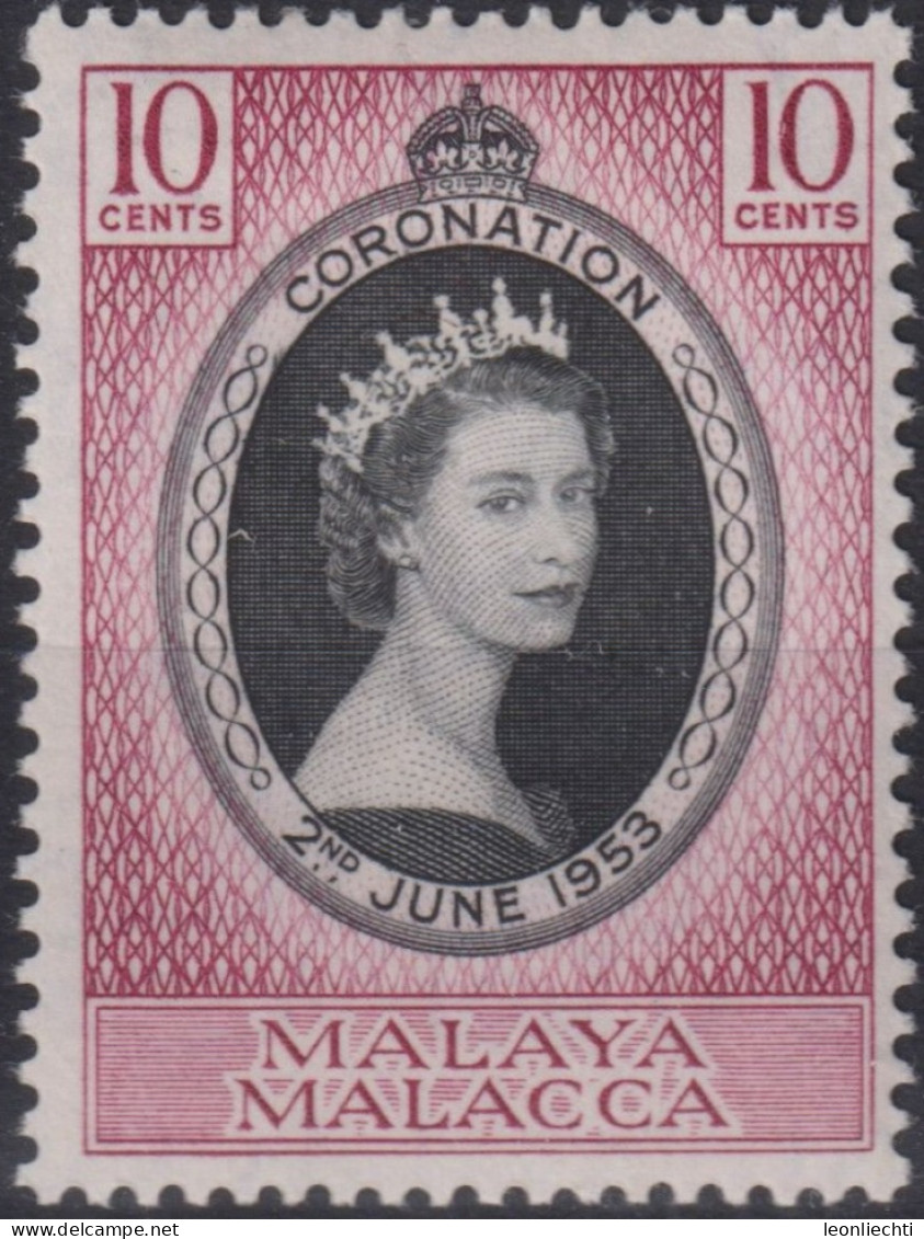 1953 Malaiische Staaten - Malakka,*F,  Mi:MY-MA 27, Sn:MY-MA 27, Yt:MY-MA 2597, Queen Elizabeth II - Malacca