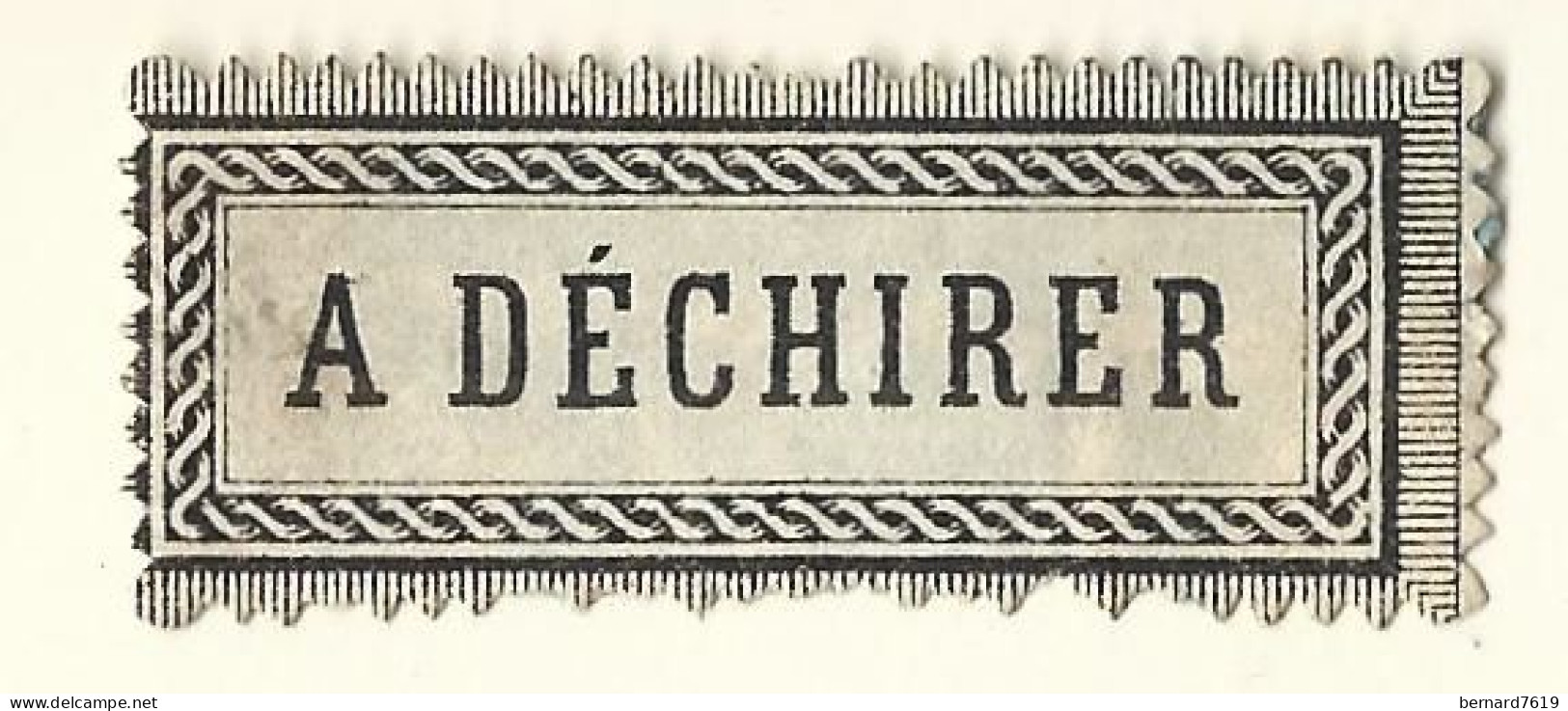 Etiquette Postale   Ancienne France - A Dechirer - Other & Unclassified