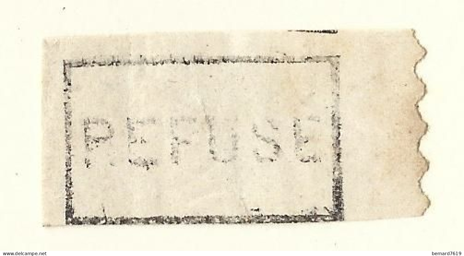 Etiquette Postale  Ancienne   France -  Refuse - Other & Unclassified