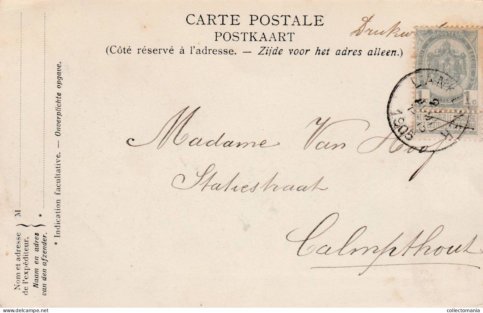 1 Oude Postkaart  Het Kasteel Van Dilsen Met Een Huwelijksfeest Uitg. Smeets  1905 - Dilsen-Stokkem