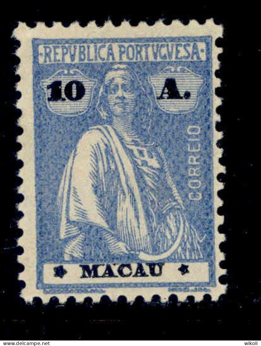 ! ! Macau - 1913 Ceres 10 A (Perf. 12 3/4) - Af. 217b - MH (cb 115) - Nuovi