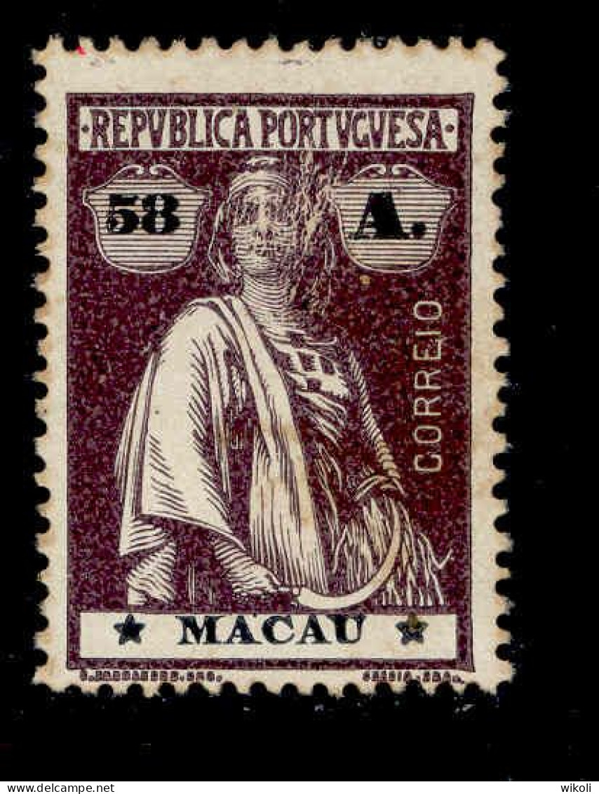 ! ! Macau - 1913 Ceres 58 A - Af. 222 - No Gum (cb 117) - Unused Stamps