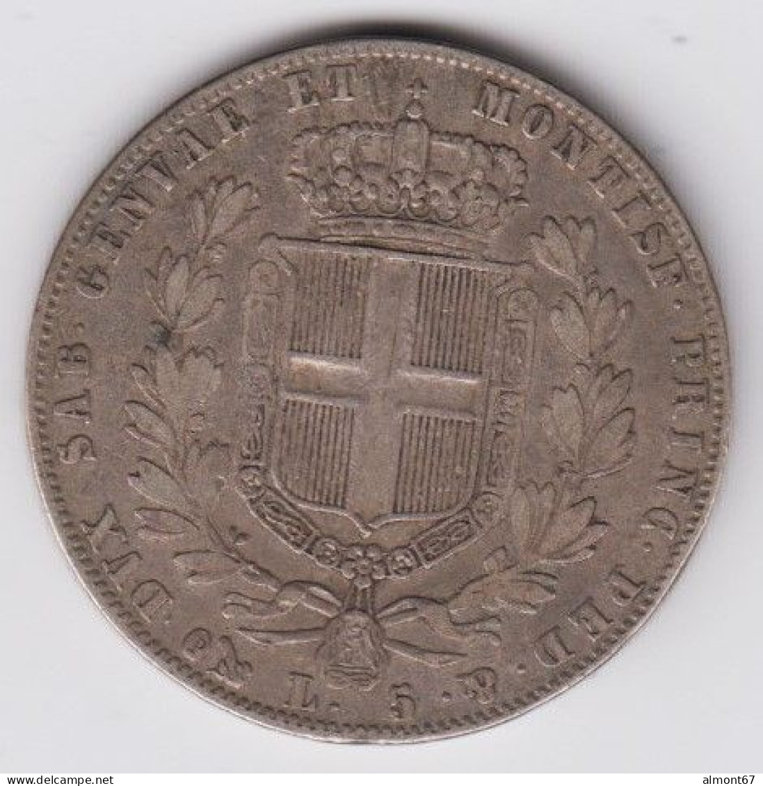 ITALIE - Sardaigne - 5 Lires 1845 P - Piémont-Sardaigne-Savoie Italienne