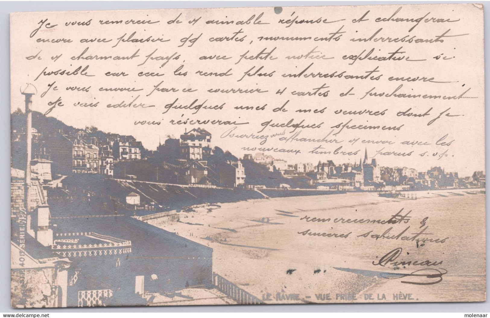 Postkaarten > Europa > Frankrijk > [76] Seine Maritime > Le Havre > Cap De La Hève Gebruikt 1905 (13729) - Cap De La Hève