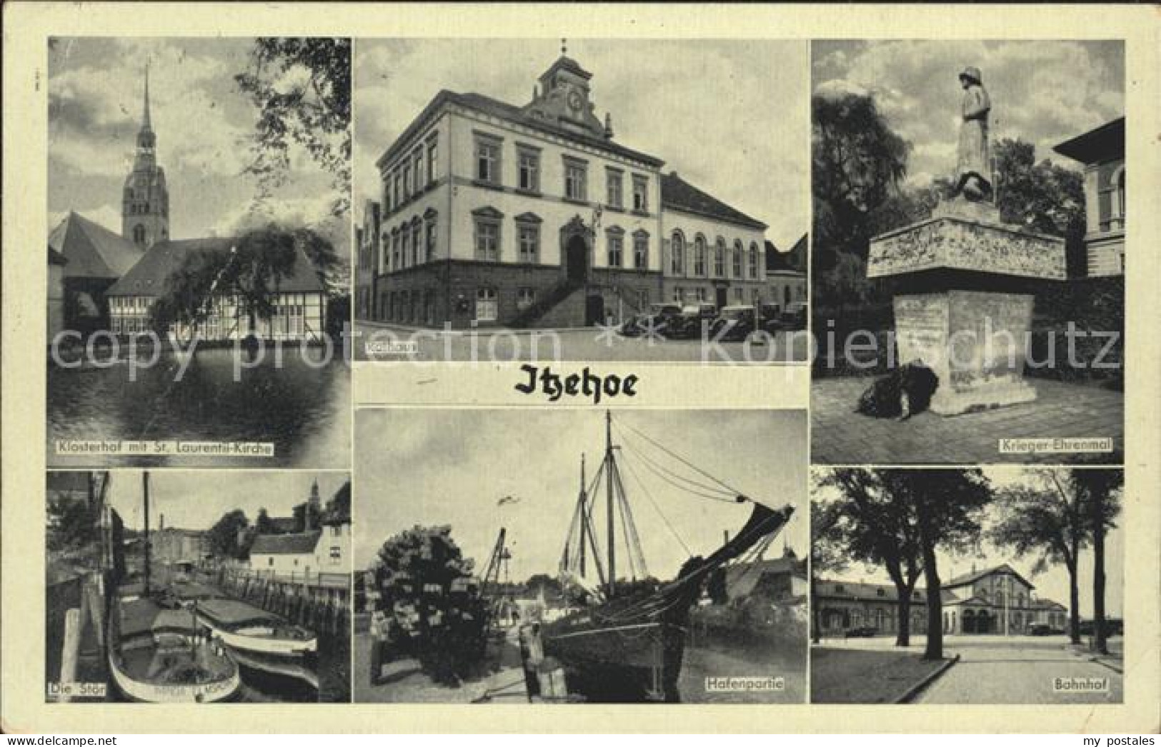 42089656 Itzehoe Rathaus Bahnhof Klosterhof Krieger-Ehrenmal Itzehoe - Itzehoe