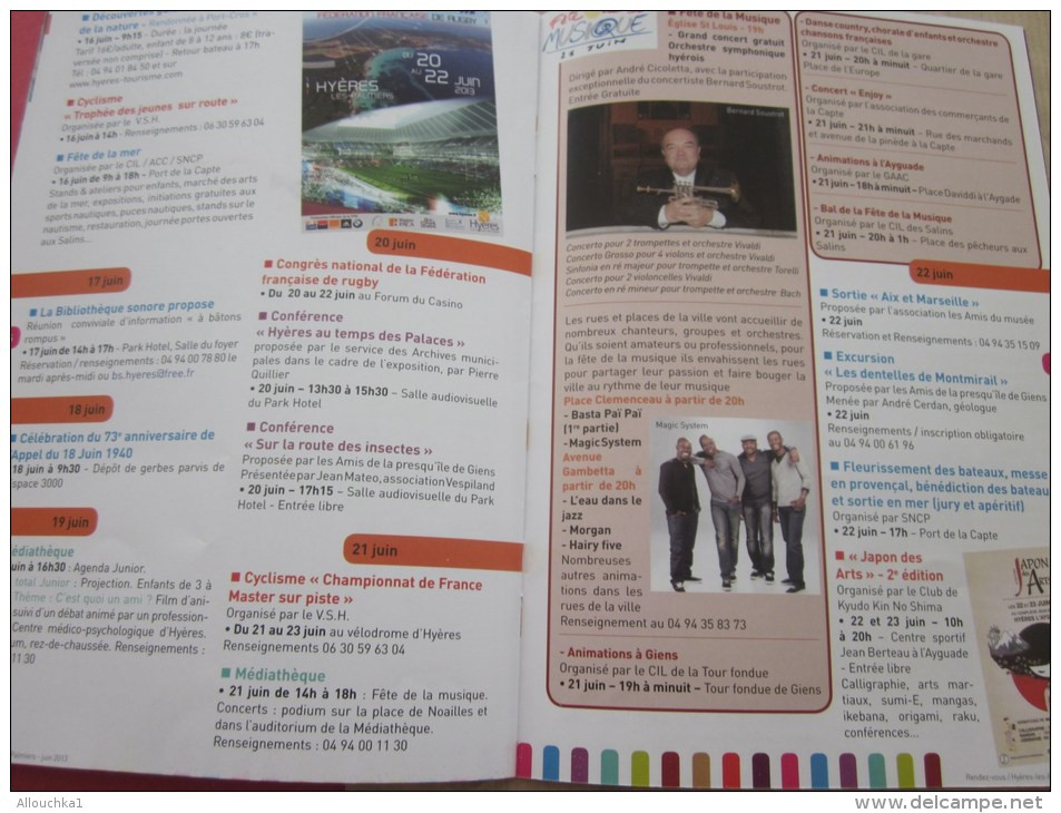 guide touristique dépliant plan juin 2013 île de Porquerolles à Hyéres RDV partout festival jeu vidéo mangas goplayon5