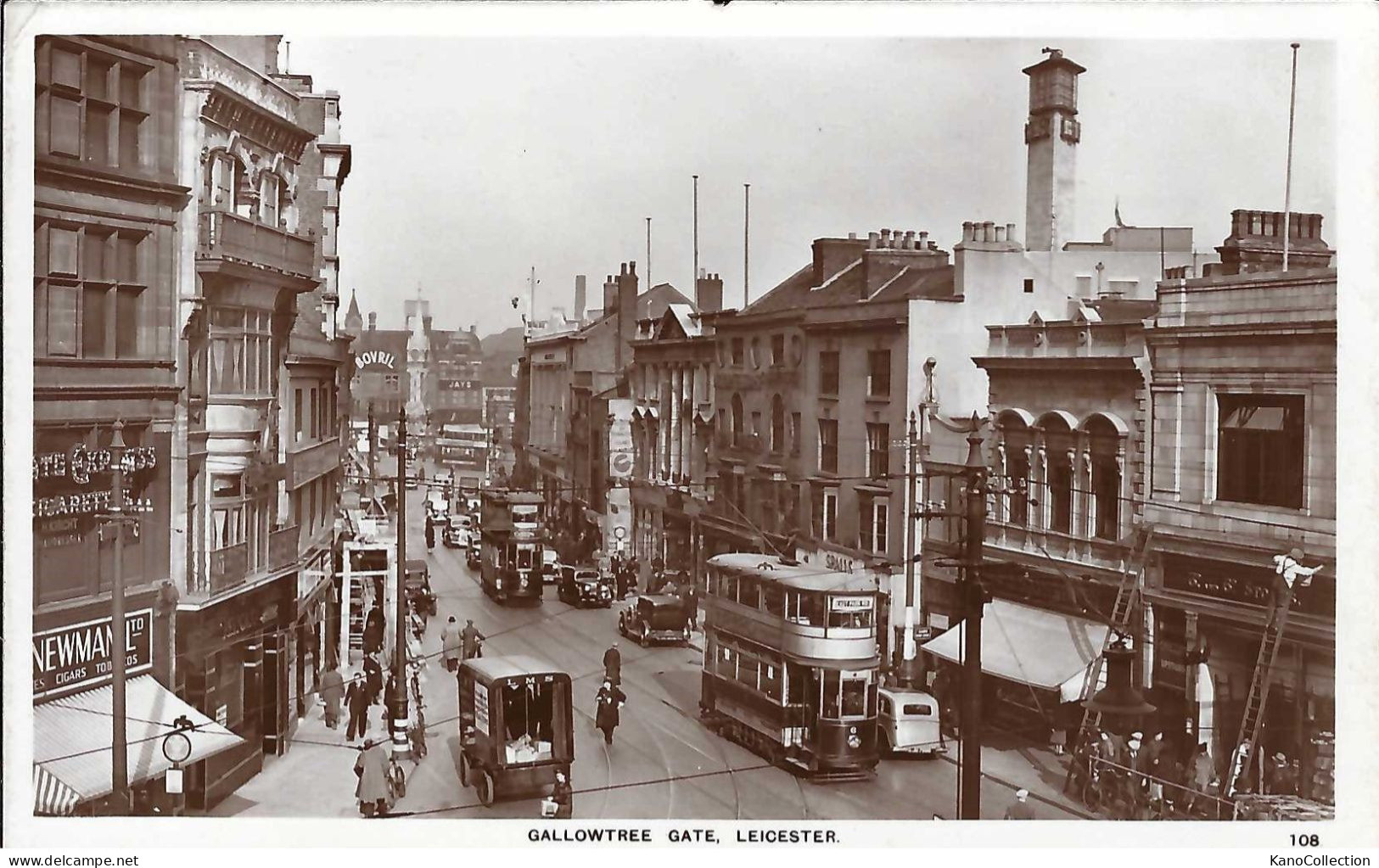 Leicester, Gallowtree Gate, Straßenbahnen, Gelaufen - Leicester