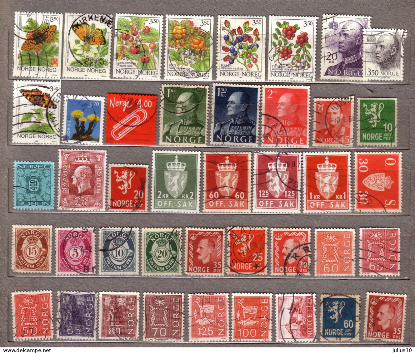 NORWAY NORGE 42 Used (o) Different Stamps #1602 - Colecciones