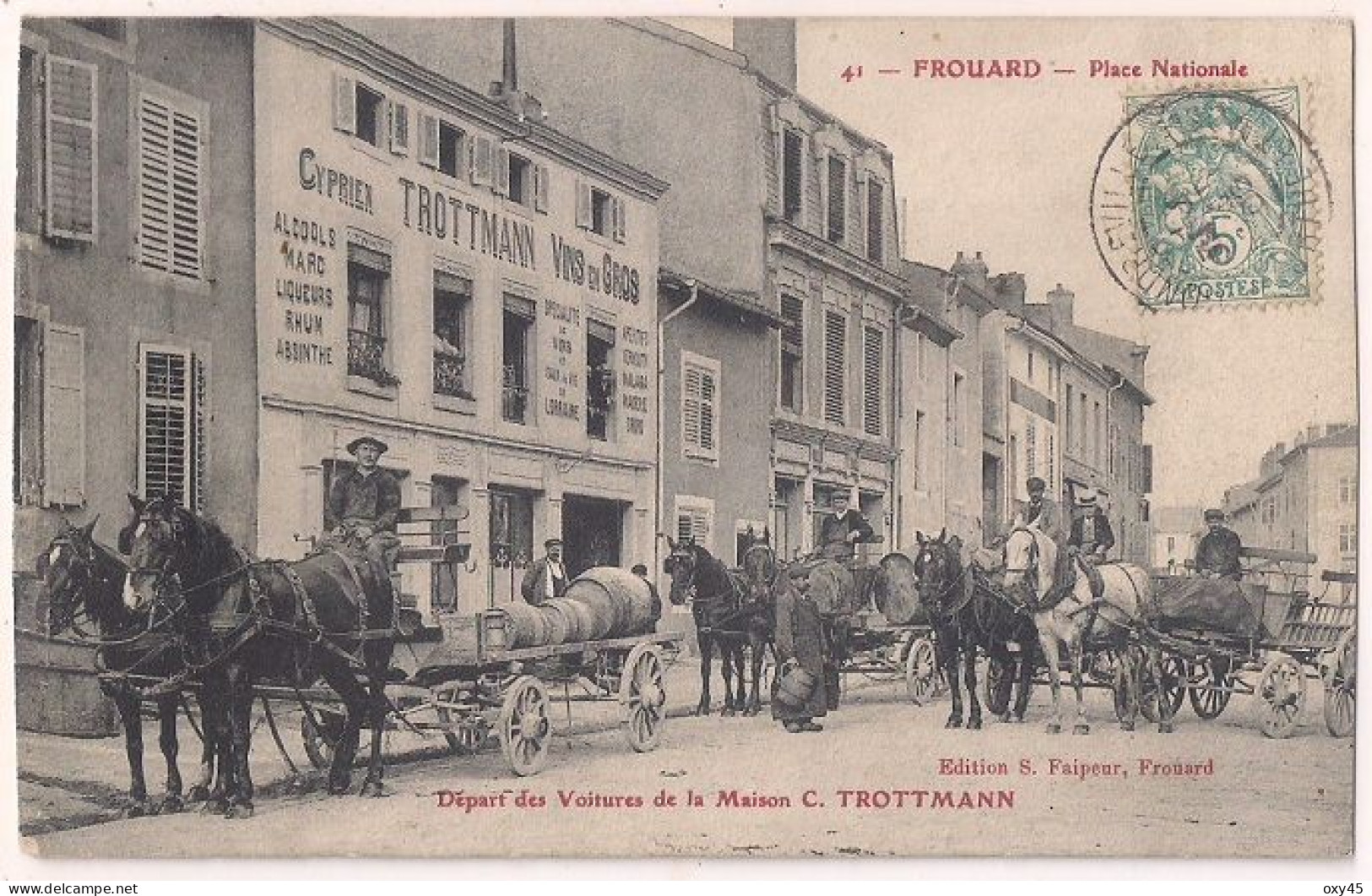 Frouard - Place Nationale Départ Des Voiture De La Maison Cyprien Trottmann - Frouard