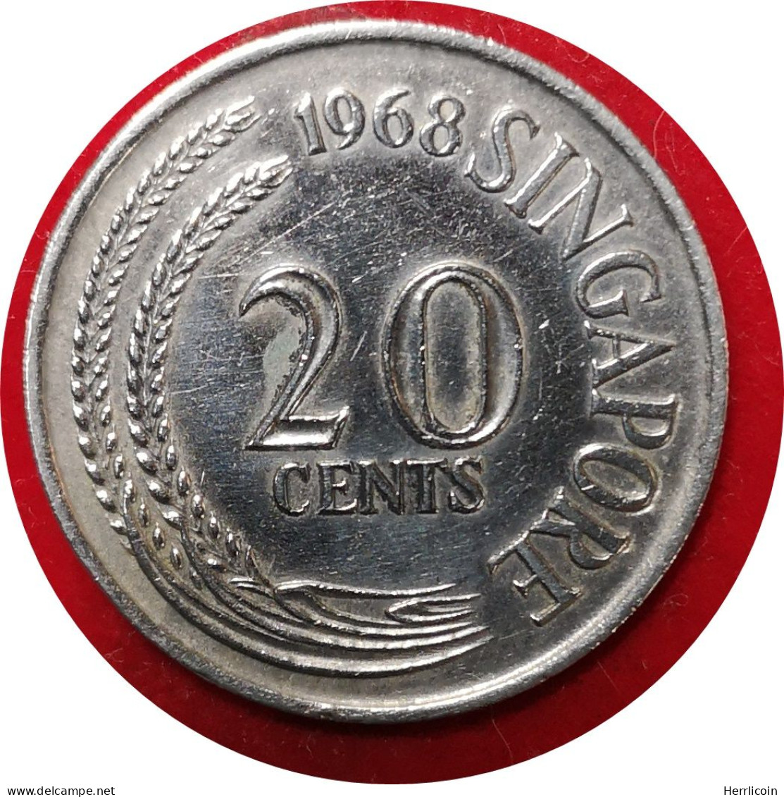Monnaie Singapour - 1968 - 20 Cents Espadon - Singapour