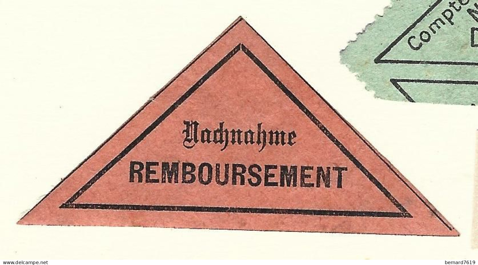 Etiquette Postale  France   Ancienne   - Remboursement   - Allemagne - Andere & Zonder Classificatie