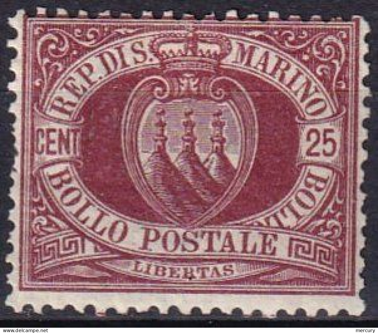 SAINT-MARIN - 25 C. De 1877/90 - Nuevos