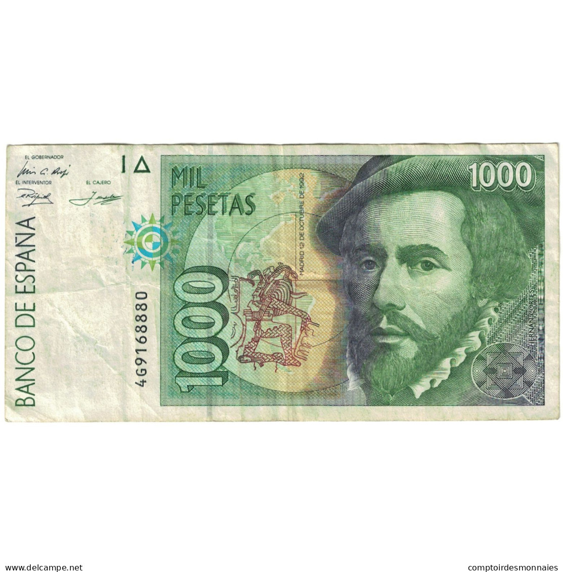 Billet, Espagne, 1000 Pesetas, 1992-10-12, KM:163, TB - [ 4] 1975-… : Juan Carlos I