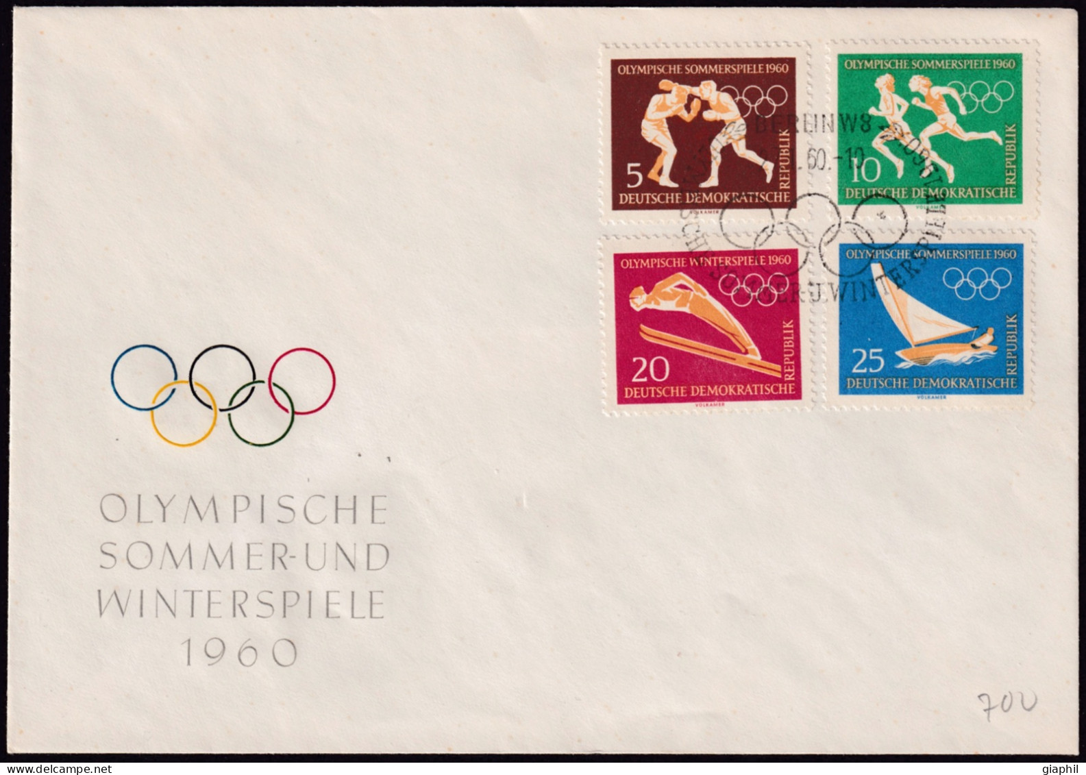 GERMANY EAST - DDR 1960 FDC ROME OLYMPIC GAMES (Mi. 746-749)  OFFER! - Zomer 1960: Rome