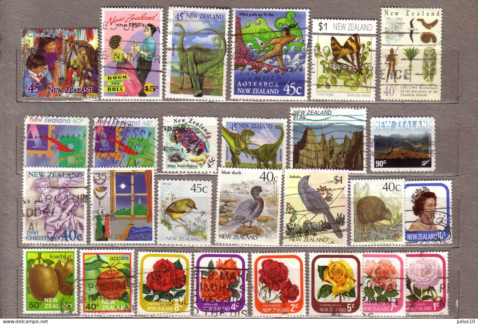 NEW ZEALAND 27 Used (o) Different Stamps Lot #1606 - Collections, Lots & Séries