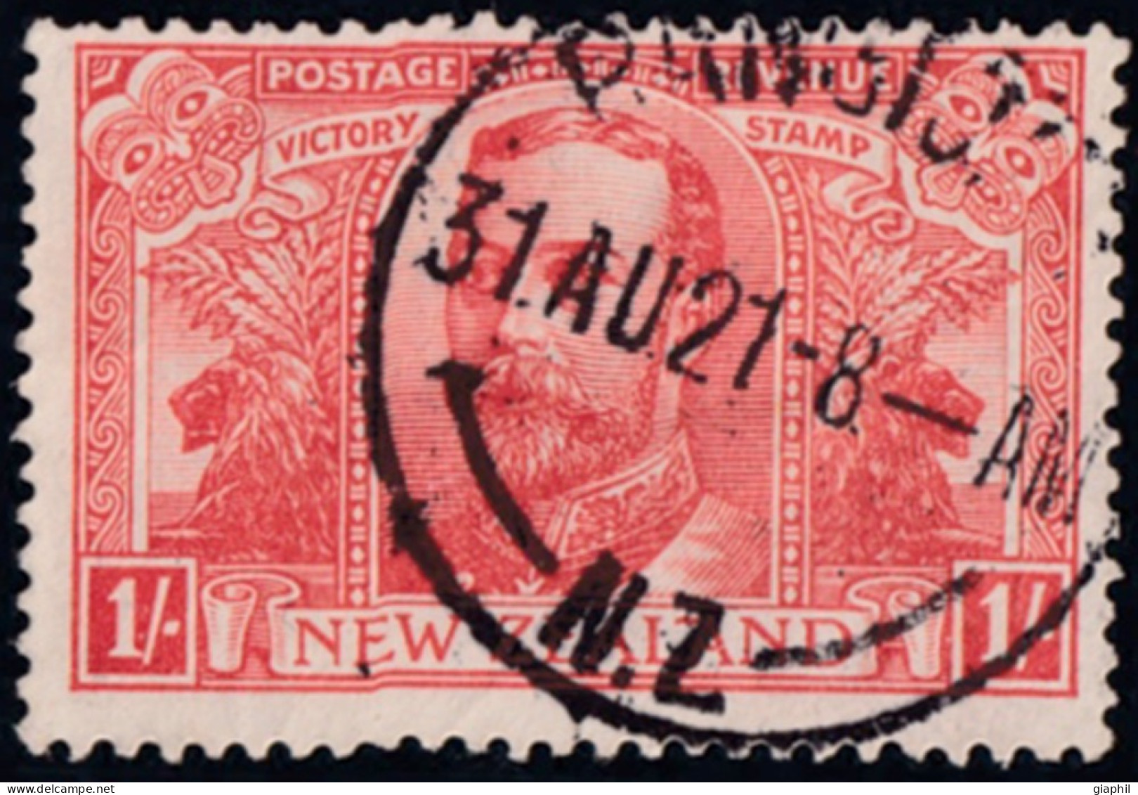 NEW ZEALAND 1920 1 SH. (SG 458) USED OFFER! - Used Stamps