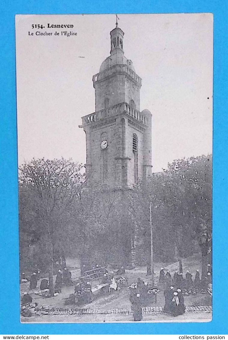 Cp, 29, LESNEVEN, Le Clocher De L'église, écrite - Lesneven