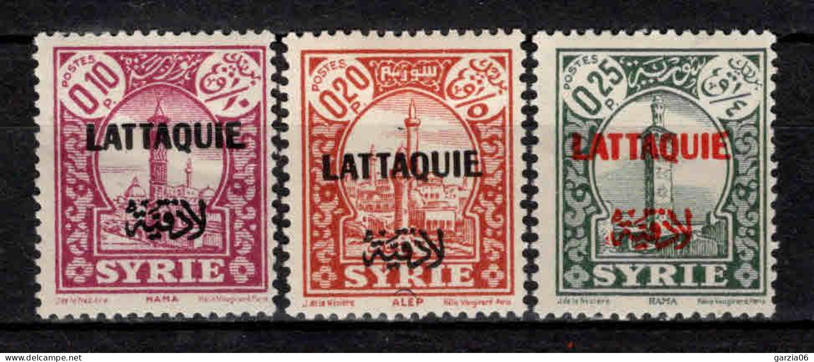 Lattaquié  - 1933 -  Tb De Syrie Surch - N° 20 à 22  - Oblit - Used - Used Stamps