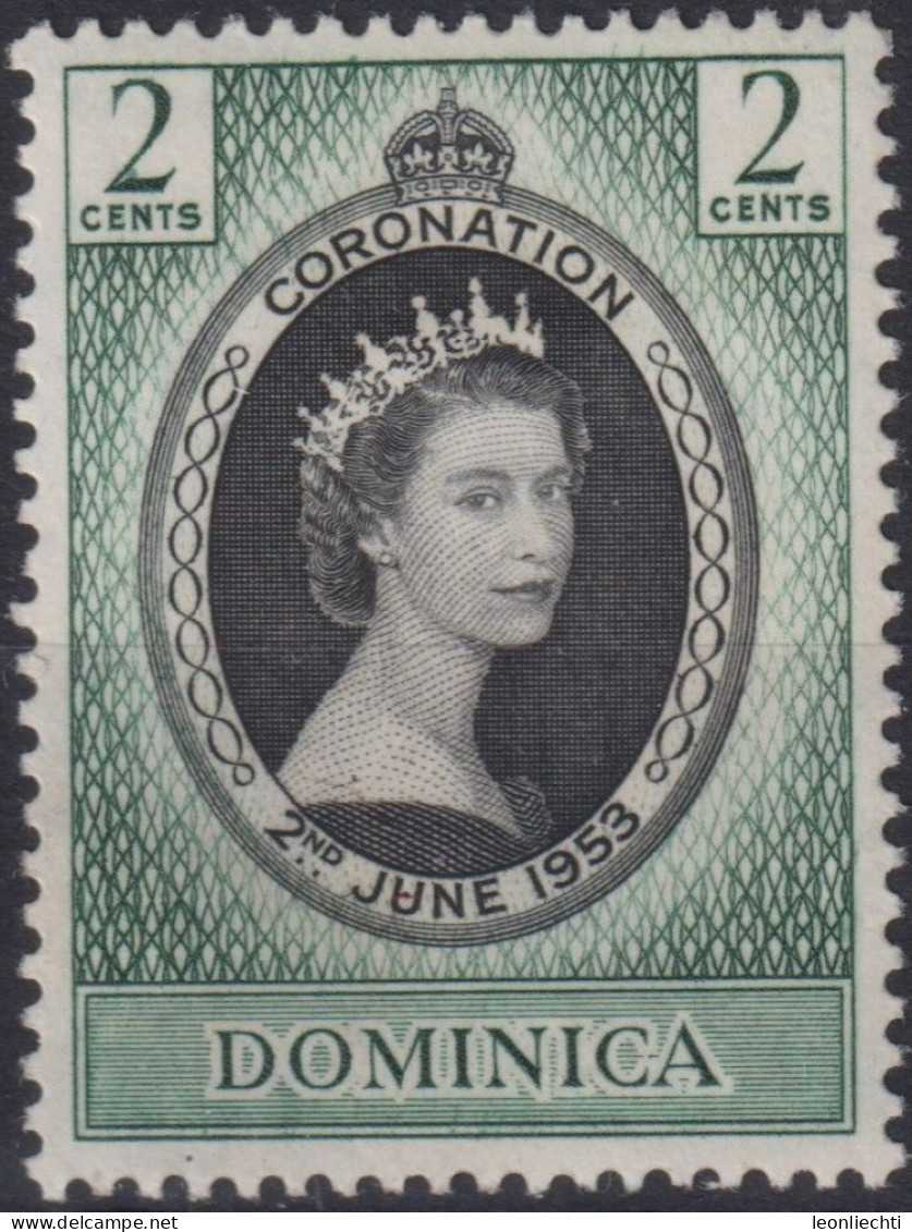 1953  Dominica (...-1978) *F  Mi:DM 137, Sn:DM 141, Yt:DM 136, Queen Elizabeth II - Dominica (...-1978)