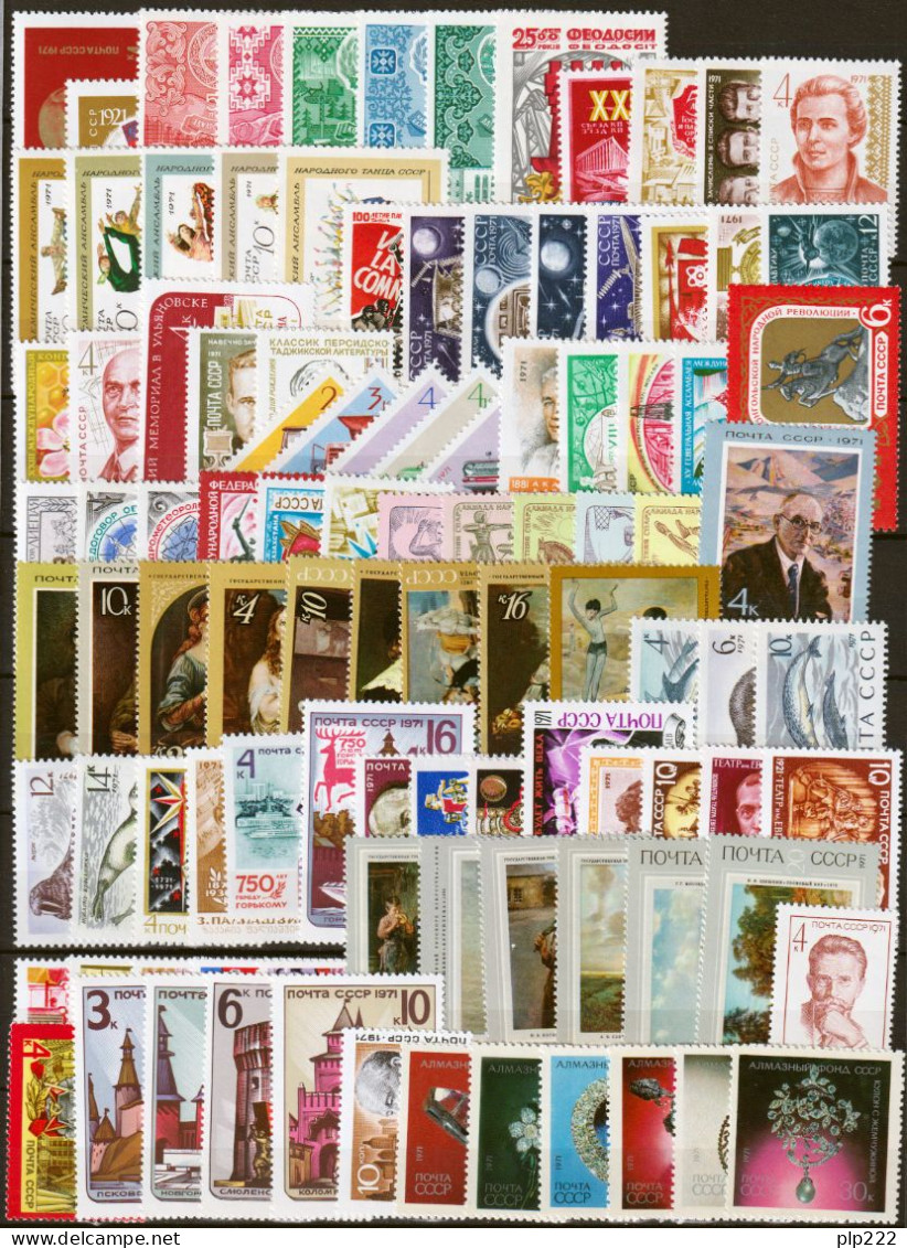 Russia 1971 Annata Completa 115 Val. + 6BF / Complete Year Set  115 Val. + 6BF **/MNH VF/F - Años Completos