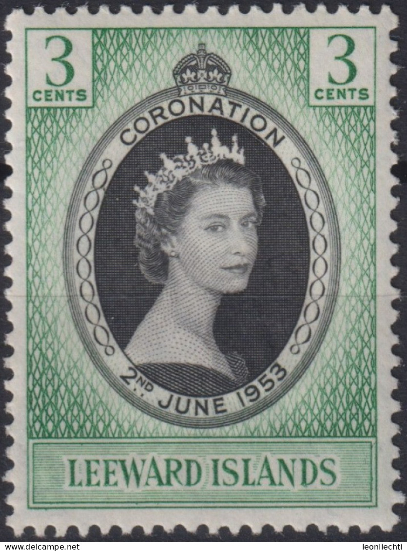 1953  Leeward Islands **  Mi:GB-LW 116, Sn:GB-LW 132, Yt:GB-LW 118, Queen Elizabeth II - Leeward  Islands