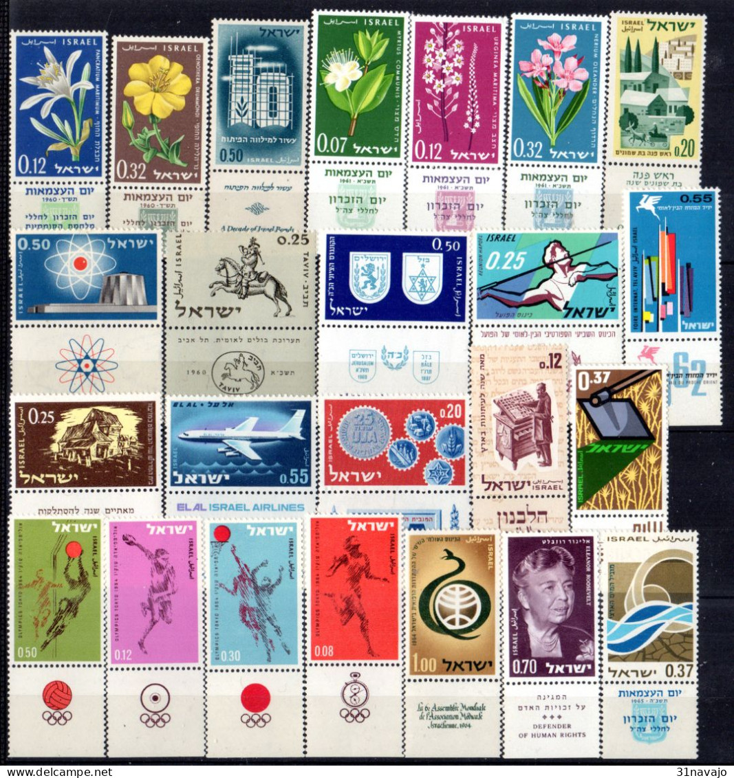 ISRAEL - Lot Timbres Neufs Avec Tab - 1960 / 1969 - Collections, Lots & Séries