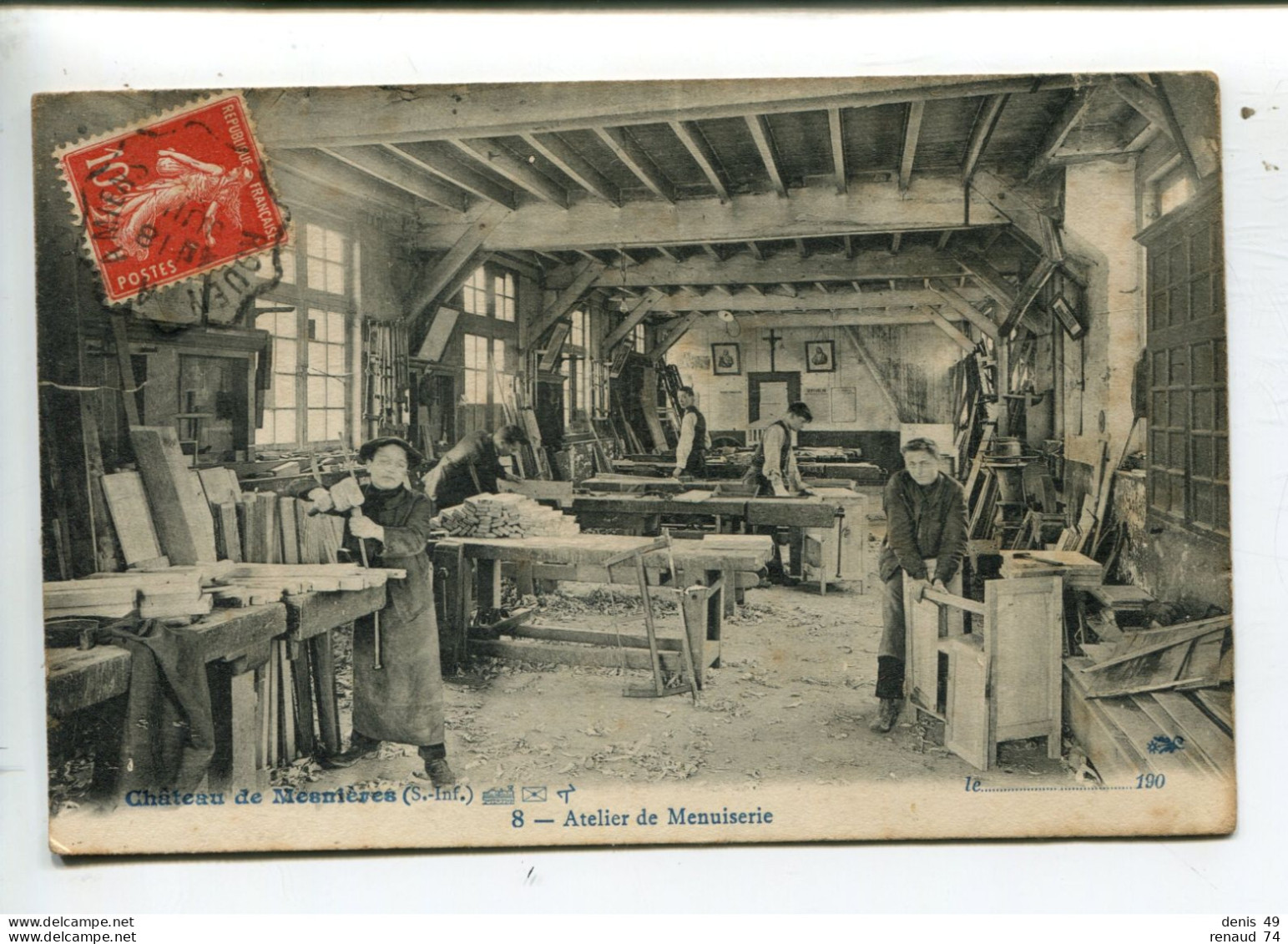 Mesnières Menuiserie Atelier  En 1909 - Mesnières-en-Bray