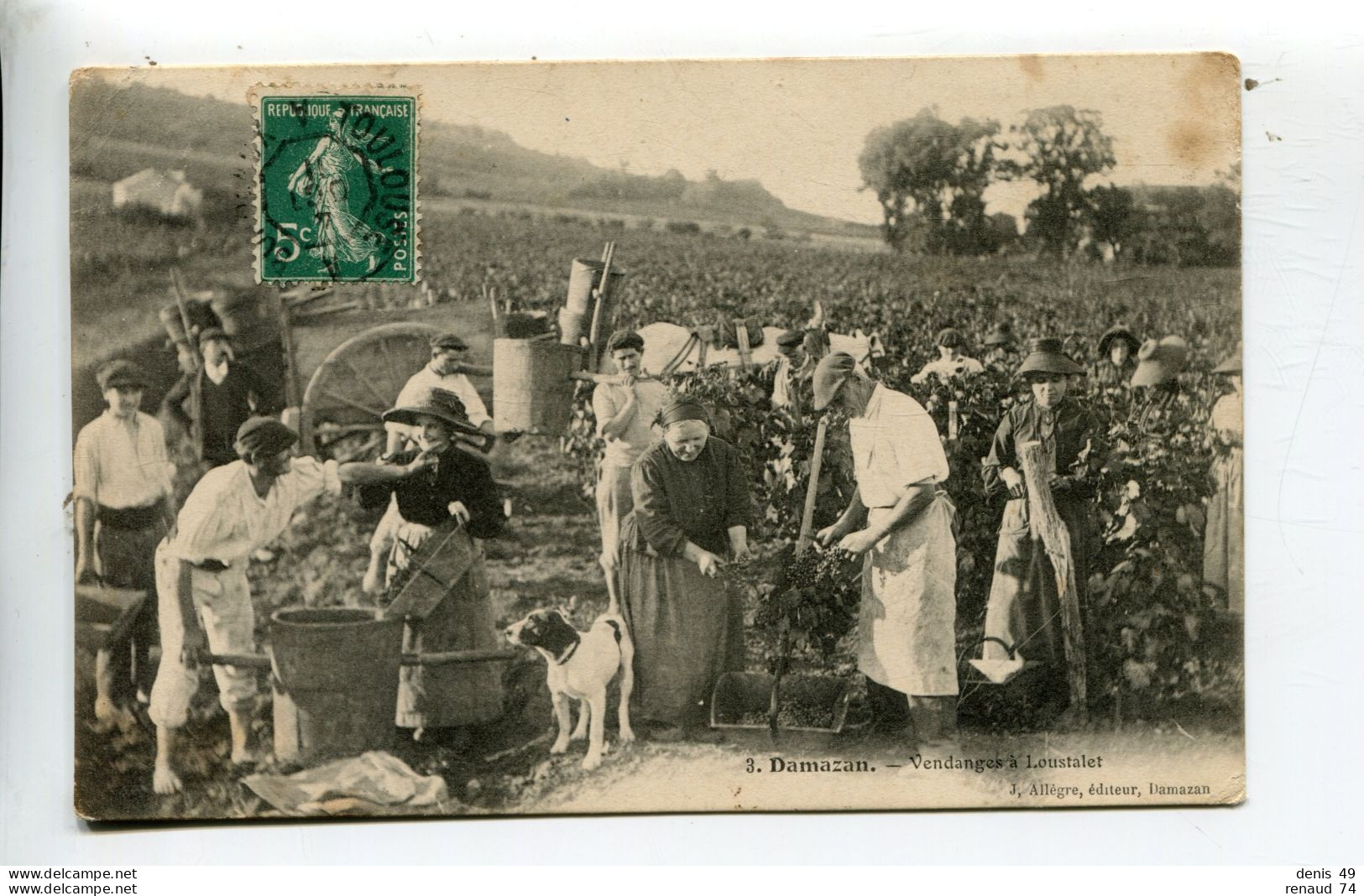 Damazan Vendanges à Loustalet - Damazan