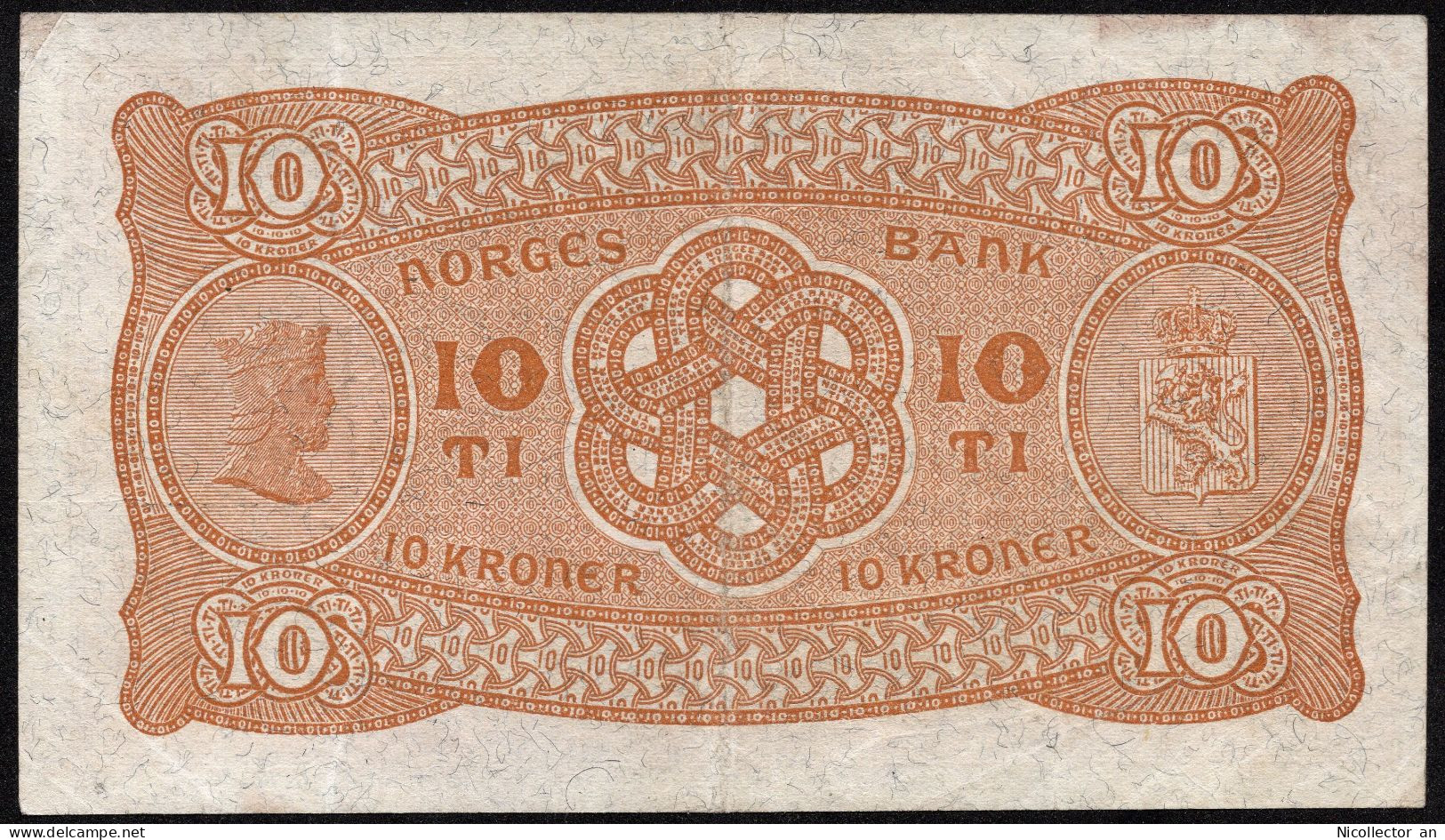 Norway 10 Kroner 1942 VF Banknote - Noruega