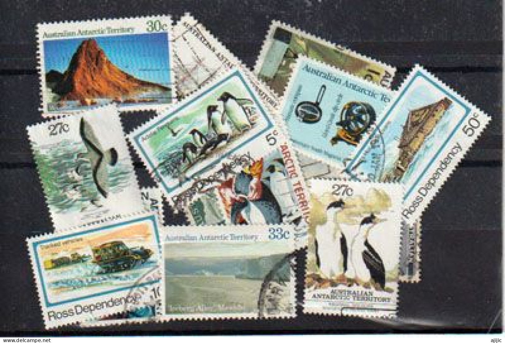 ANTARCTIC TERRITORIES. NEW-ZEALAND ROSS & AUSTRALIA ANTARCTIC TERRITORIES. Lot De 15 T-p Oblitérés # 1 - Mezclas (max 999 Sellos)