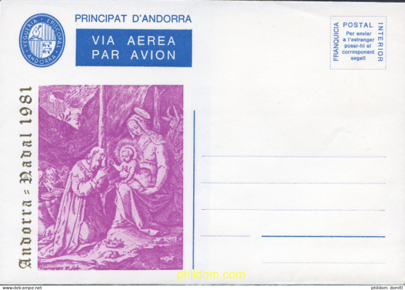 259925 MNH ANDORRA. Vegueria 1983 NAVIDAD - Bischöfliche Viguerie