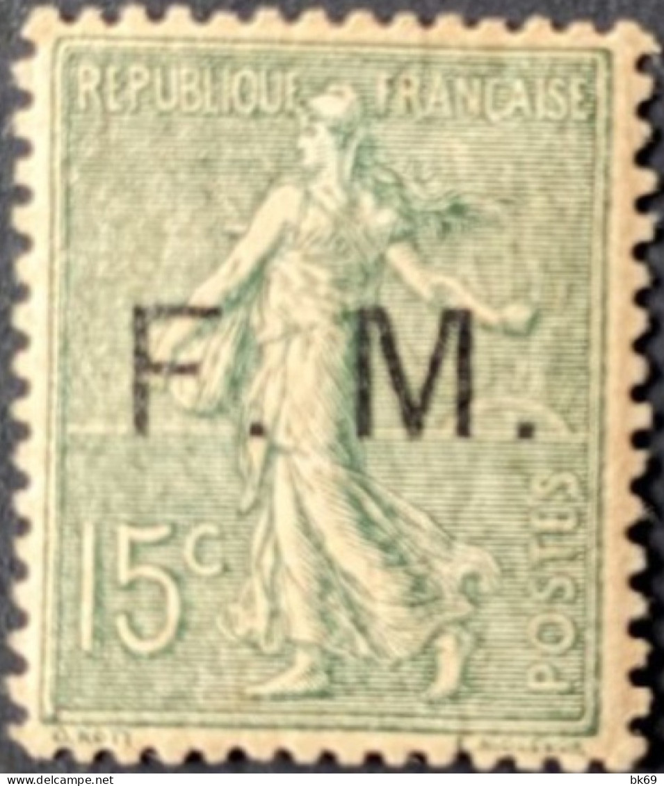 FM N° 3* Semeuse Lignée 15c Vert-olive Cote 80.00€ - Military Postage Stamps