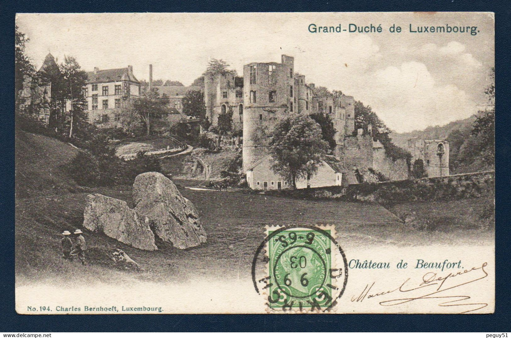 Luxembourg. Château De Beaufort. 1903 - Echternach