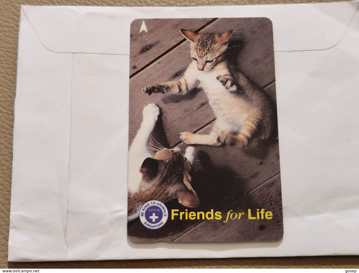 SINGAPORE-(96SIGE-0a)-Kitties-(78)(96SIGE-153290)($5)(1/1/1997)-used Card+1card Prepiad Free - Singapour