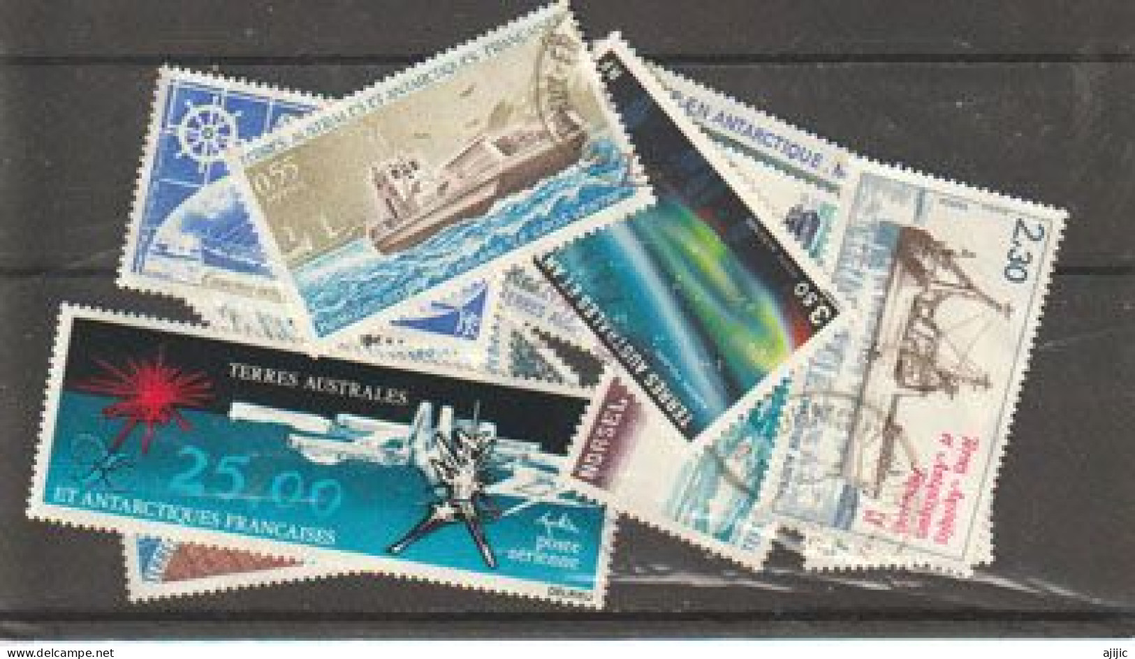 BEAU LOT DE 12 TIMBRES OBLITÉRÉS ANTARCTIQUE FRANCAIS (TAAF) Tous Differents, 1 ère Qualité. Lot # 5 - Mezclas (max 999 Sellos)