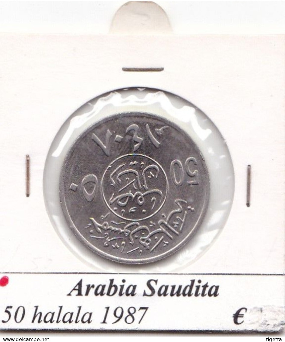 ARABIA SAUDITA 50 HALALA  ANNO 1987 COME DA FOTO - Saudi-Arabien