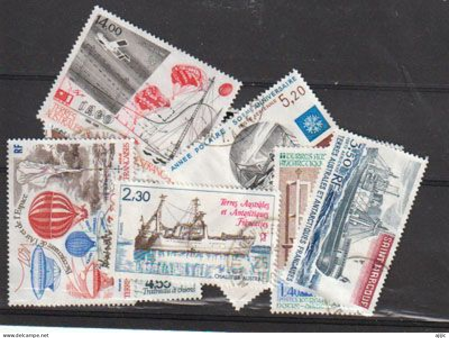 BEAU LOT DE 12 TIMBRES OBLITÉRÉS ANTARCTIQUE FRANCAIS (TAAF) Tous Differents, 1 ère Qualité. Lot # 2 - Mezclas (max 999 Sellos)